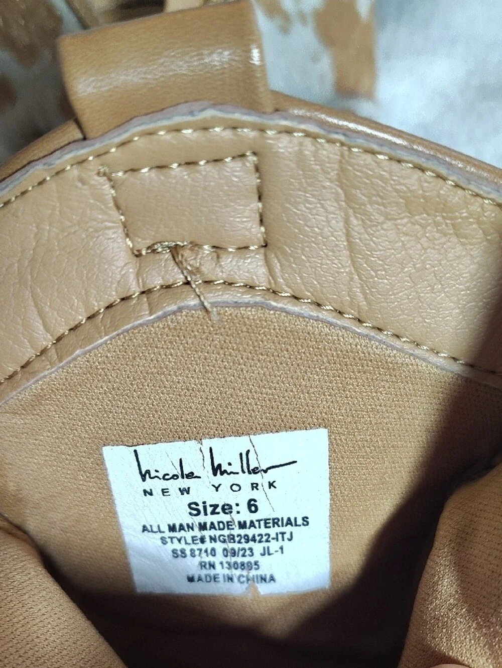 Nicole Miller New York Kids Tassel Western Booties in Tan and White